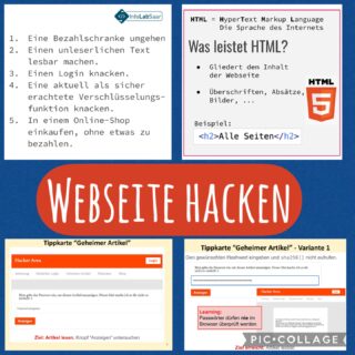 📅 Für die Beratungsstelle Hochbegabung des @bildungscampus_saarland bietet das InfoLab regelmäßig Workshops an. Am Montag, den 26.01.2026, konnten Schüler*innen der weiterführenden Schule mit uns eine Webseite hacken.

🎓 Damit gehackt werden kann, muss man die Grundlagen der Webentwicklung kennen: HTML, CSS und Javascript. Der Workshop begann mit einer kurzen Einführung in die Grundlagen.

🕵️ Mit dem neuen Wissen und mit Hilfe der Entwicklerwerkzeuge des Webbrowser gingen wir zum Angriff über: Passwörter knacken, Unleserliches lesbar machen, kostenlos Einkaufen usw. Nichts war vor uns sicher! 

🎯 Wer auch mit uns das Hacken lernen möchte, kann sich per Mail an uns wenden: infolab@cs.uni-saarland.de oder über unsere Webseite beim Newsletter anmelden.